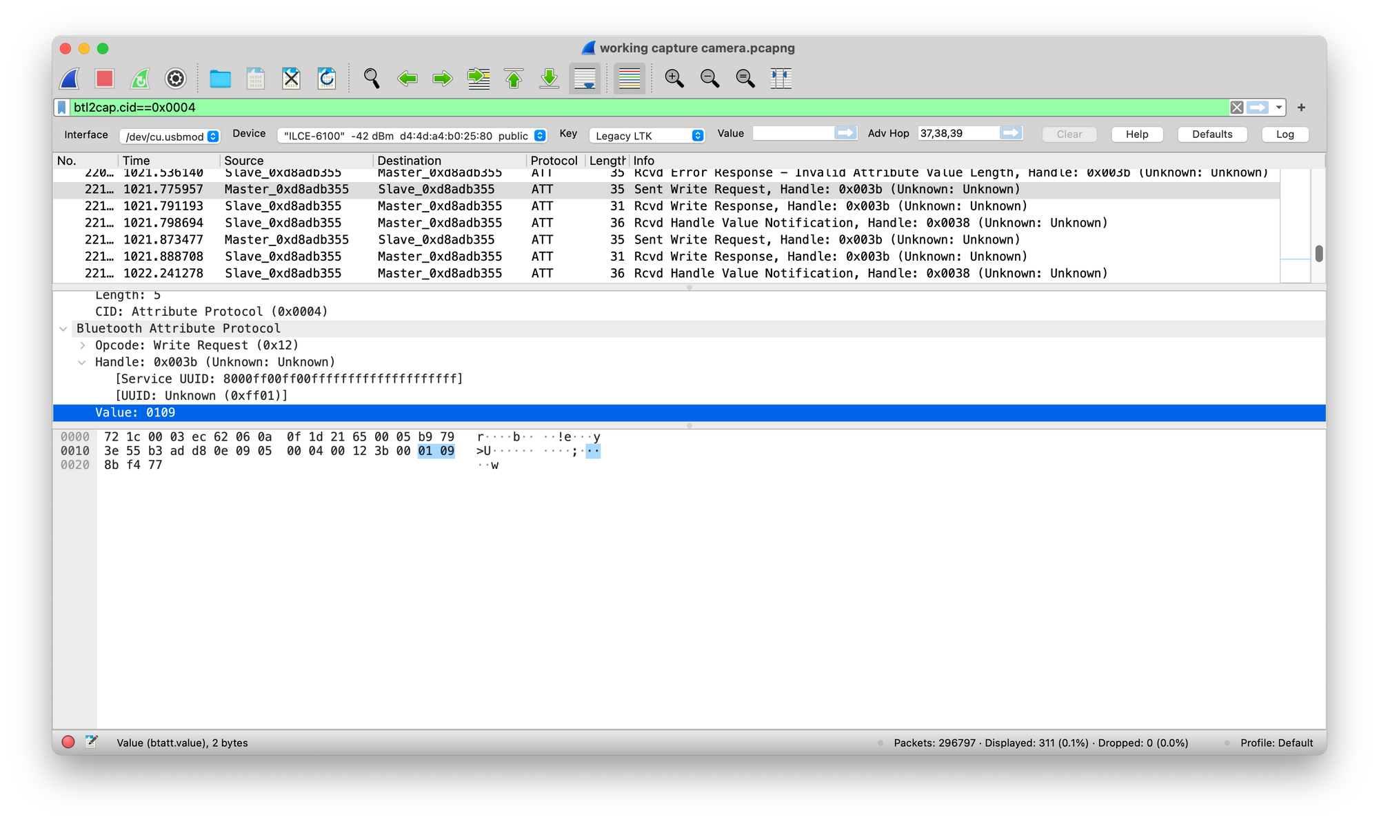 Reverse Engineering Sony Camera Bluetooth